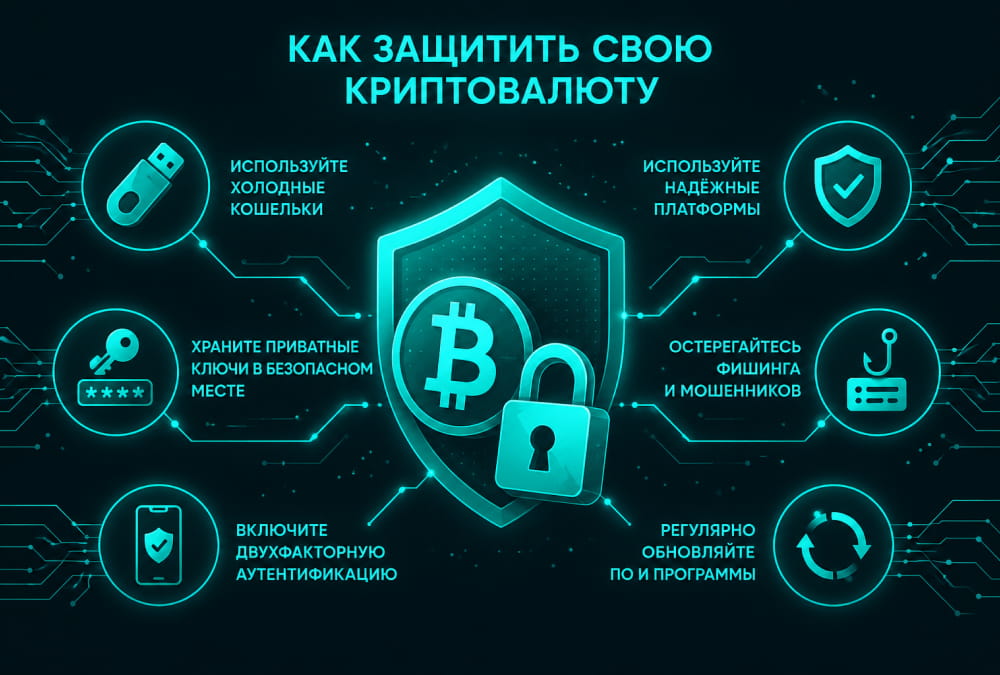 Защита криптовалюты и цифровых активов от киберугроз и мошенников