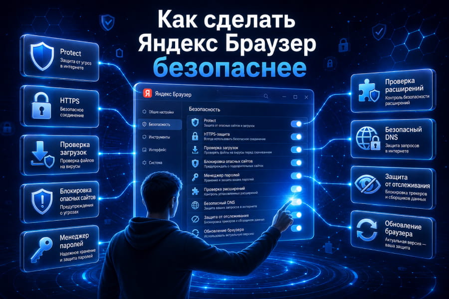 Как сделать Яндекс Браузер безопаснее: настройки защиты, HTTPS, DNS и проверка расширений