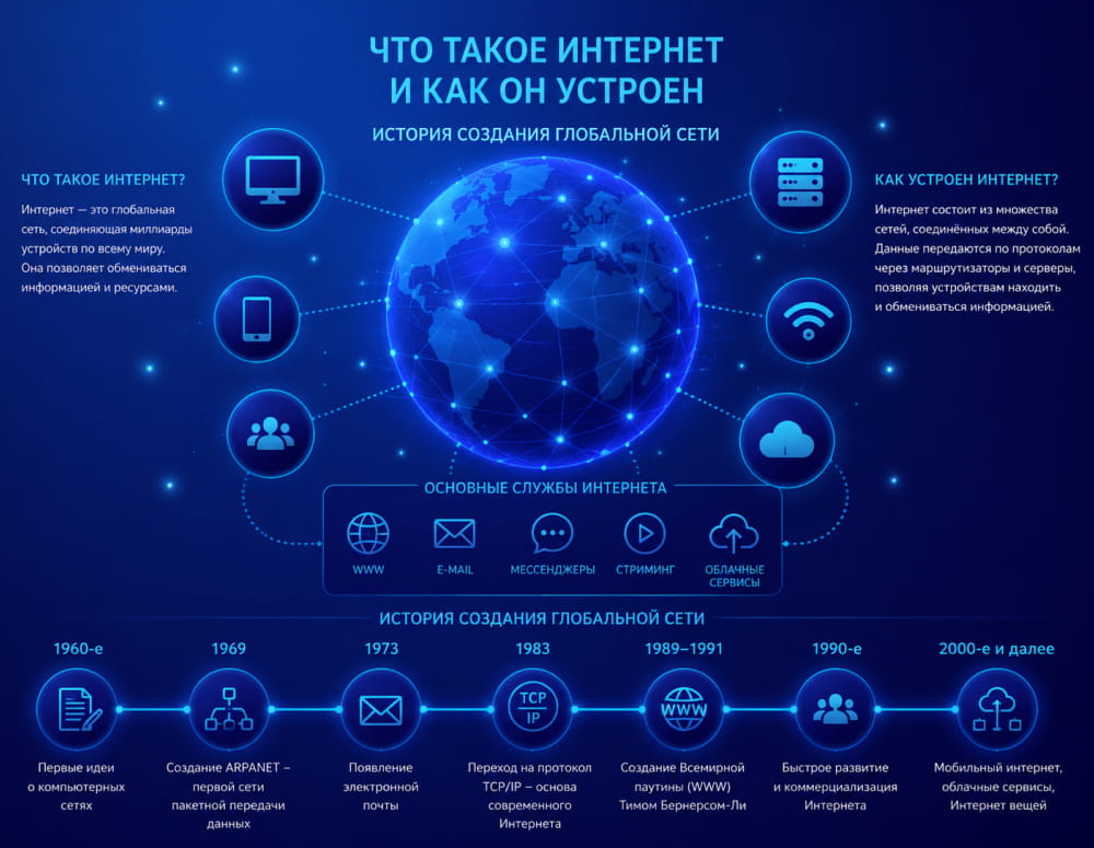 Как устроен интернет и передача данных между устройствами по всему миру