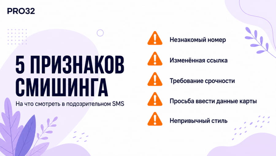 Чек-лист из 5 признаков смишинга