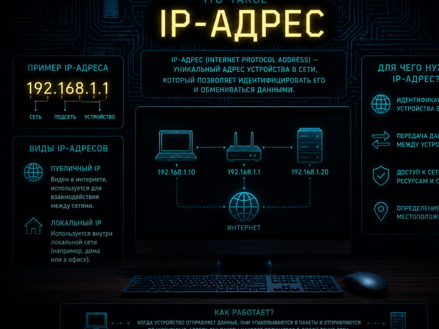 IP-адрес устройства и передача данных через интернет