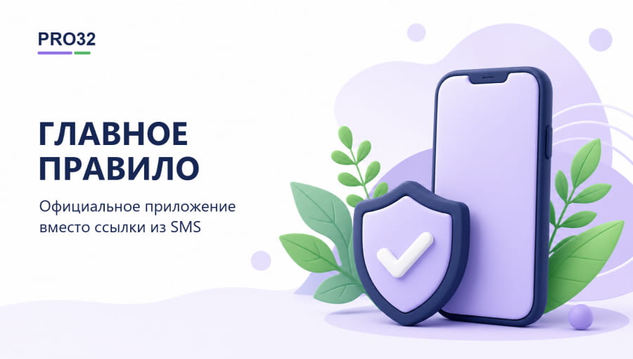 Смартфон рядом со щитом с галочкой