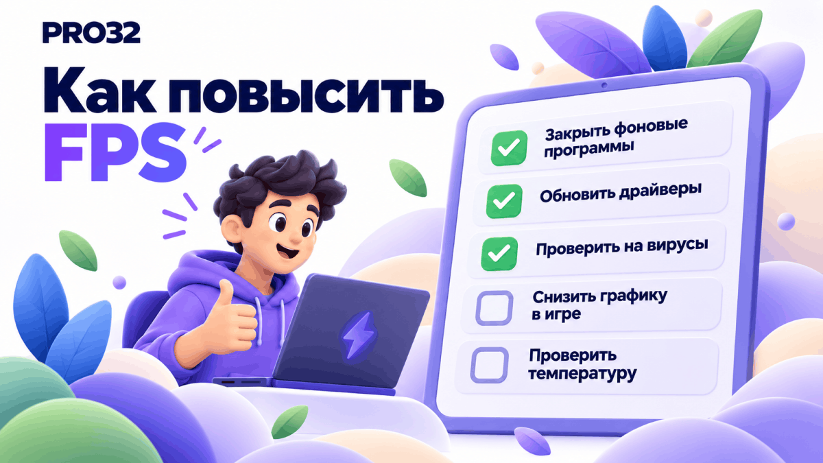 Чек-лист шагов для повышения FPS | PRO32