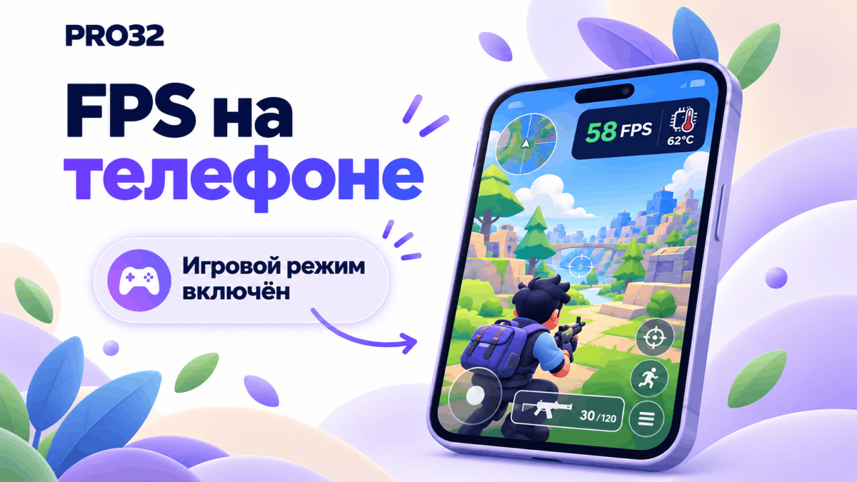 Игра на смартфоне со счётчиком FPS | PRO32