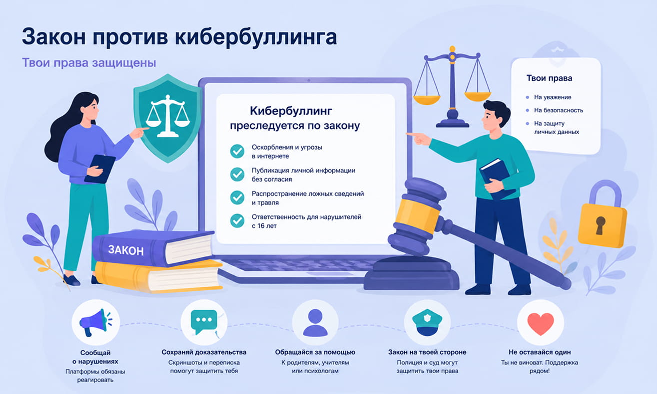 Кибербуллинг в интернете и психологическое давление в социальных сетях