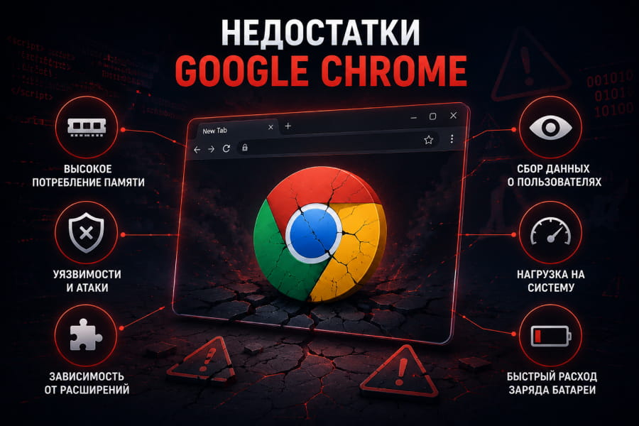 Недостатки Google Chrome: потребление памяти, нагрузка на систему и вопросы конфиденциальности