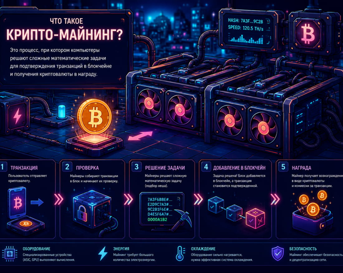 Как работает майнинг криптовалюты простыми словами